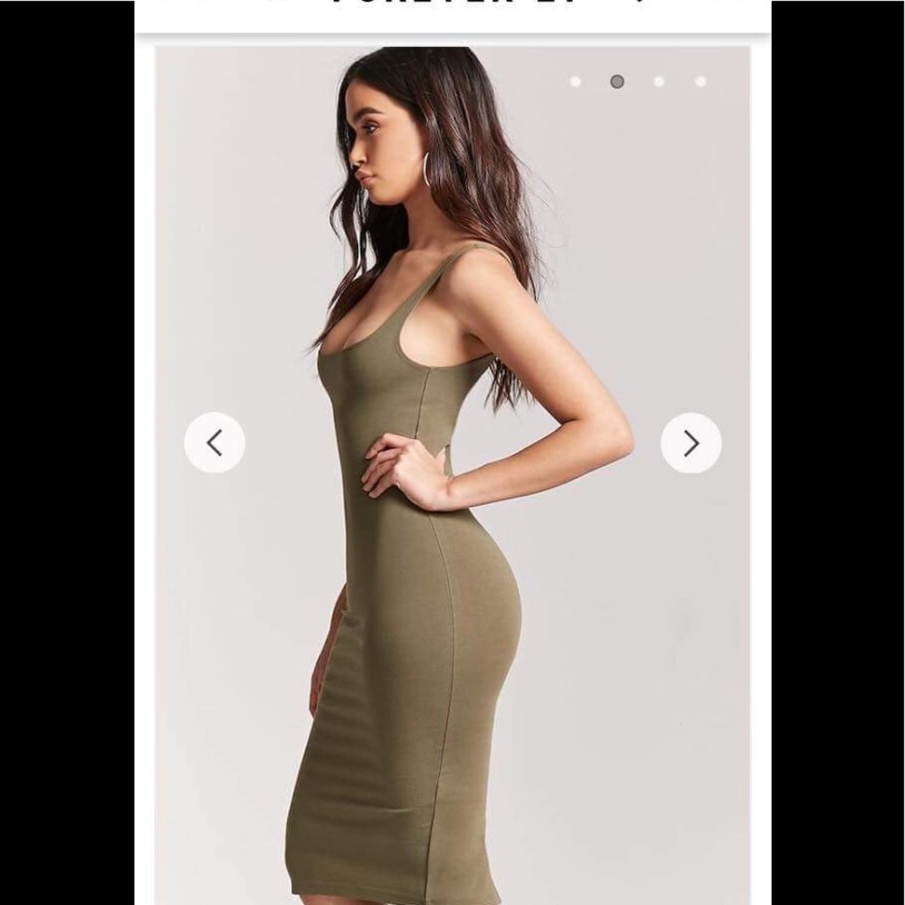 Olive midi dress